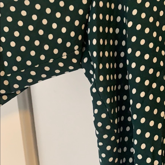 Loft Green Polka-Dot Blouse - Size XL - Picture 3 of 6